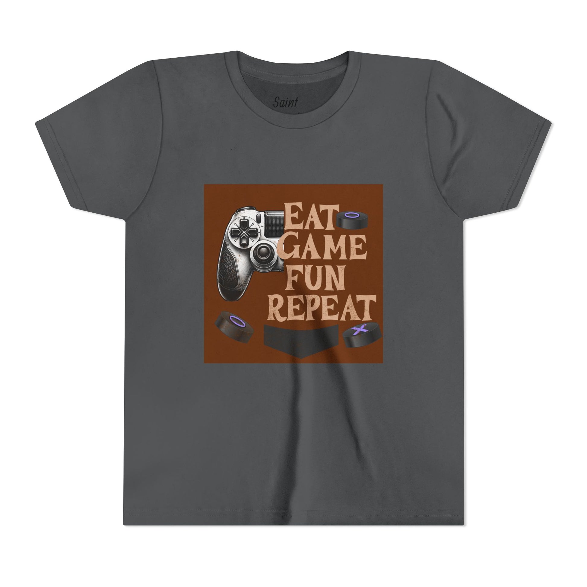 Boys Game Fun Short Sleeve Tee - Eat Game Fun Repeat