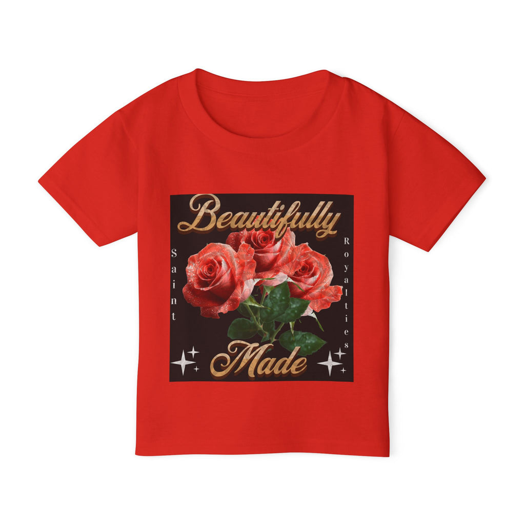 Beautifully Made Girls Toddler T-Shirt with Floral Design