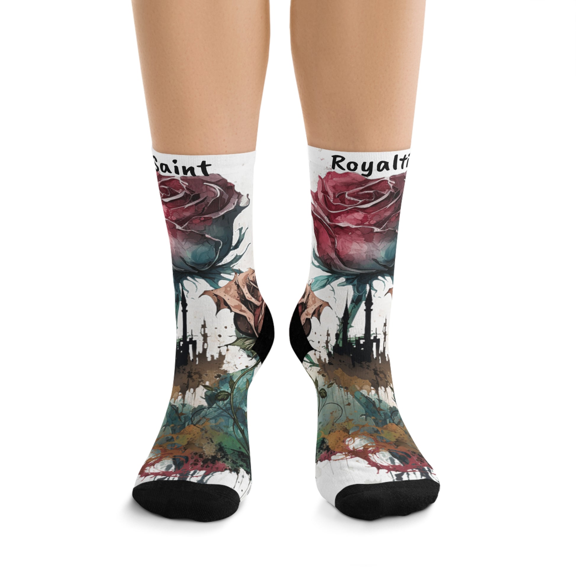 Artistic Floral Socks - Eco-Friendly Style for Every Occasion UNISEX